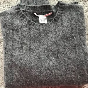 Evelyn Grace Gray Cable Cashmere Sweater